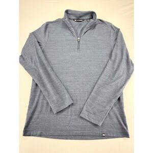 Travis Mathew Mens Pullover Quarter Zip Long Sleeve Golf Shirt Blue Size S